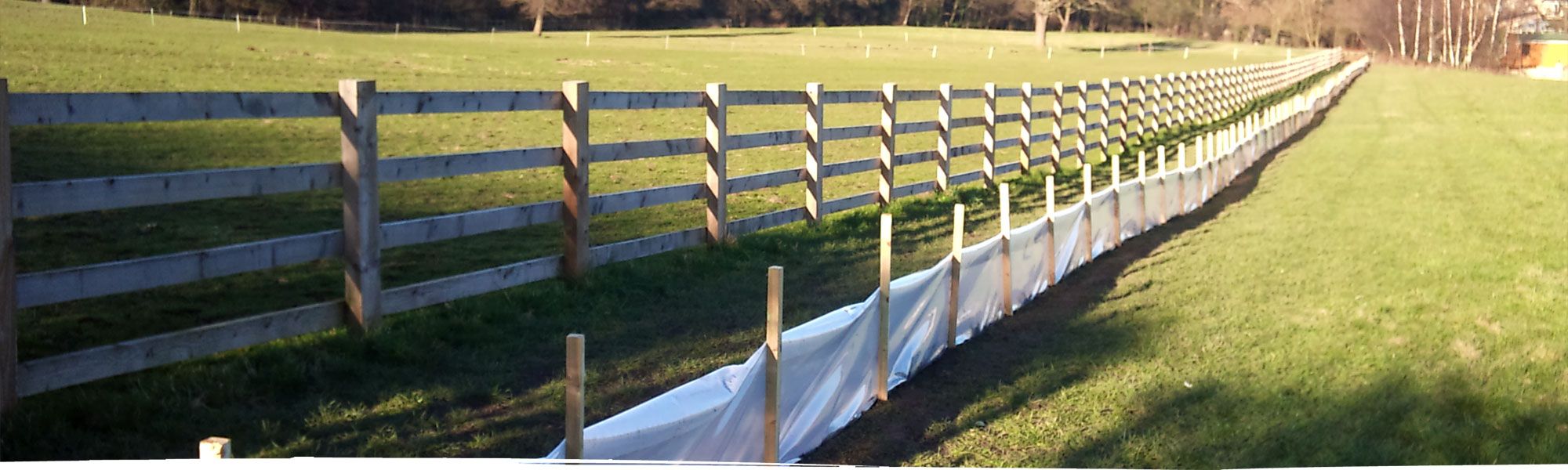 Fence for newt protection in North Wales