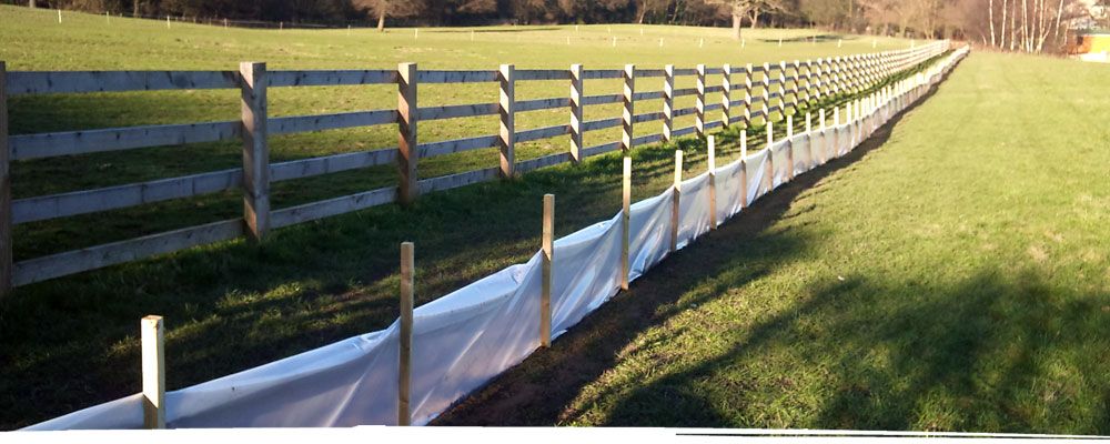 Fence for newt protection in North Wales