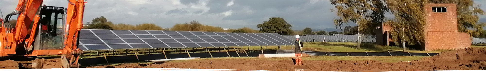 Solar panels being set up