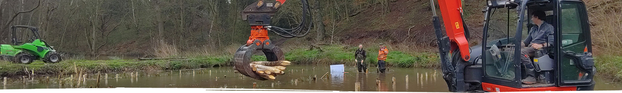 Conservation work in digger
