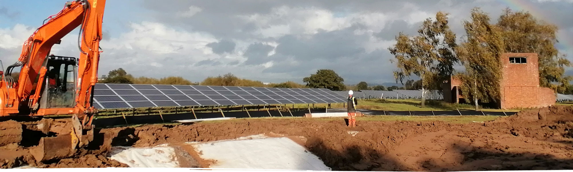 Solar panels at farm in Wrexham