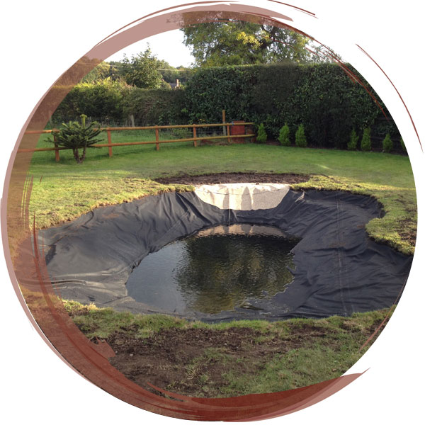 Digging out and lining a new pond