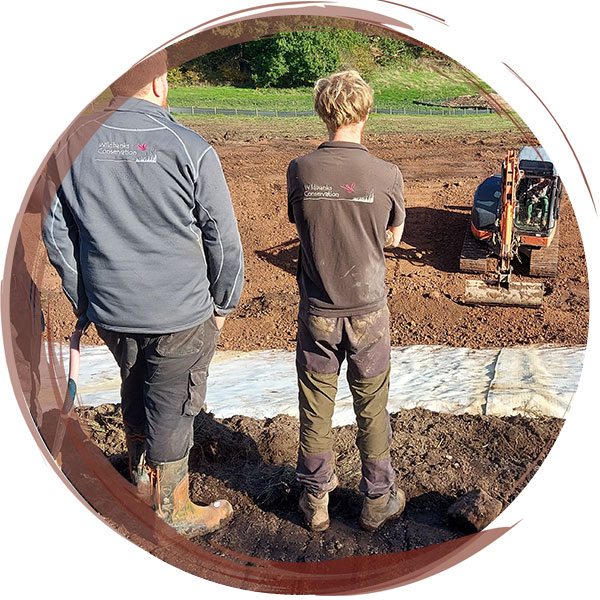 Overseeing Bentonite Geosynthetic Clay Liner install in a new pond within holiday lodge development site