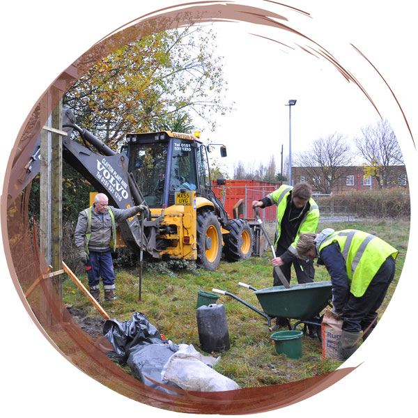 A bat hibernation chamber installed on tall posts as part of a substantial mitigation project at a development site in Merseyside