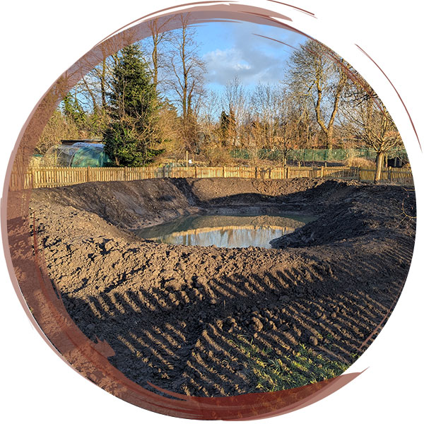 New pond created to help hold water when local allotments flood