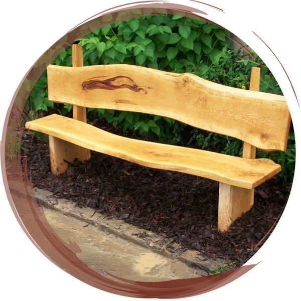 A handmade oak bench