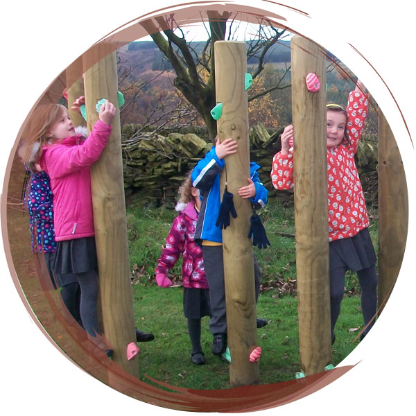 The trim trail we built at Hade Edge school is fantastic for fun and outdoor exercise at break time