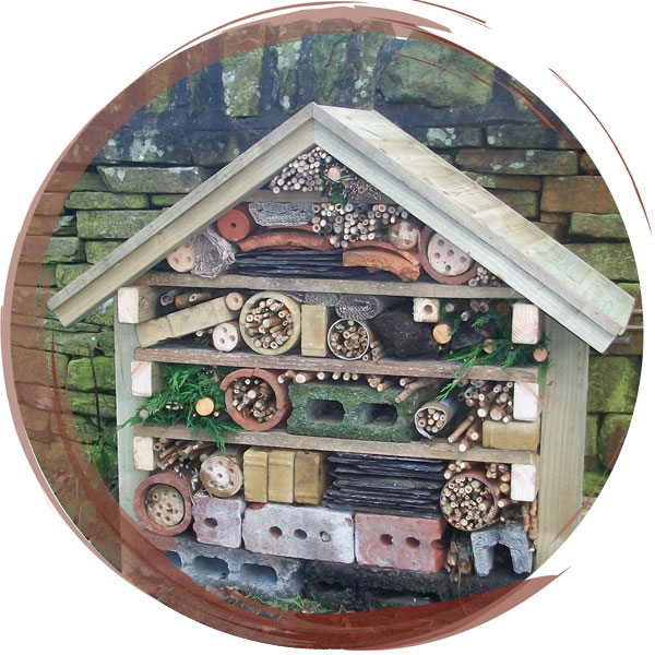 A decorative bug hotel that will enable children to learn about small invertebrates