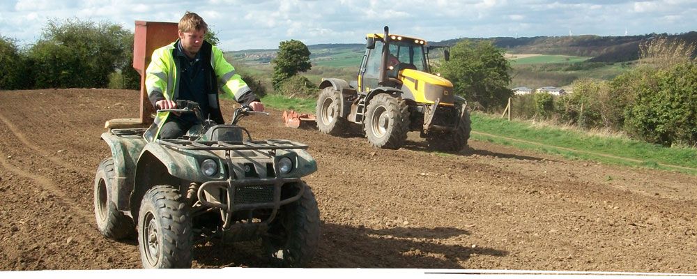 Wildbanks Conservation team on quad bike and tractor