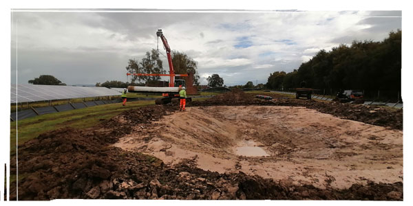 Wildbanks Conservation working at Wrexham Solar Farm